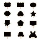 Mini krijtbordjes set 12, verschillende vormen, herbruikbaar