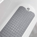 Verlengde PVC Antislip Badmat-Stevige Zuignappen - Duurzaam en Gemakkelijk te Reinigen100*40CM-grijs