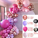 126-delige Ballonnenset - Paars en Roze Feestdecoratie