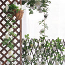 2 Stuks Klimop Slinger met grote rozen kunstbloem -2 meter lang-decoratieve slinger-Bloemenkrans-wit