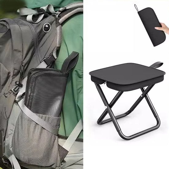 Opvouwbare stoel voor buitenkamperen, etui, opvouwbare minik