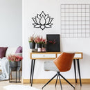 Unikorf Metalen Lotus Wanddecoratie 28x24cm Zwart