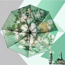 Opvouwbaar bloem paraplu - Zonbescherming Anti-Uv UPF50 + -Windproof- Stevig paraplu met diameter van 97 cm