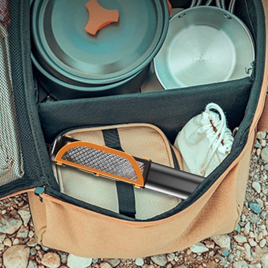 2-in-1 Muggenmepper - USB Oplaadbaar - UV-lamp Zwart/Oranje