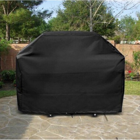 Bescherm je barbecue in stijl met de Waterdichte BBQ Beschermhoes inclusief Opbergtas - 71x190x117cm - Zwart