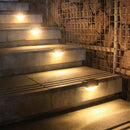 4x Zwarte LED Tuinverlichting op Zonne-energie - IP65 Waterd