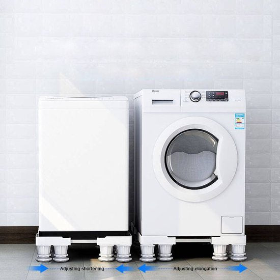 Universele Verstelbare Wasmachine Verhoger-met 8 poten - Meubelverhoger-wit