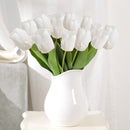 10stuks Prachtige kunst tulp-Realistische Uitstraling - Duurzaam en Onderhoudsvriendelijk- wit