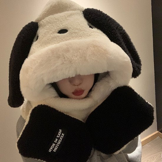 Winterse 3-in-1 Set - Warme Muts, Sjaal & Handschoenen met S