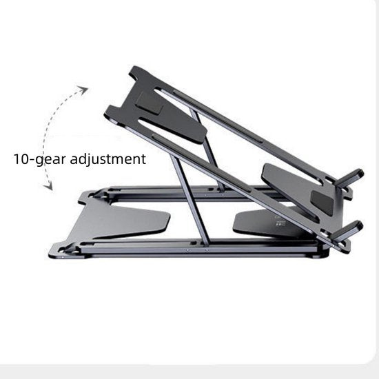TDR - Draagbare opvouwbare laptop standaard van aluminiumlegering - grijs