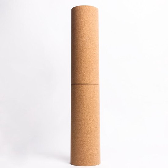 TDR -  Yoga mat - Natuurlijk kurk en TPE - vrij van schadelijke stoffen, hypoallergeen en 100% (biologisch) afbreekbaar -  zeer geschikt voor Yin Yoga en Kundalini Yoga met draagtas met draagtas en draagband- 183x66x0,5 cm - houdingslijn motief