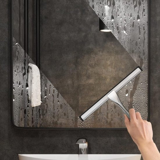 RVS Douchewisser 25 cm – Magnetische Houder | Zonder Boren | Strepenvrij Glas & Tegels