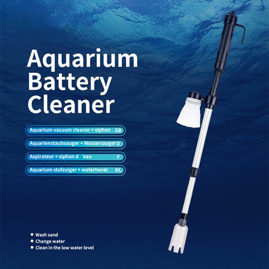 Unikorf 3-in-1 Aquarium Stofzuiger (2 modi) - Donkerblauw