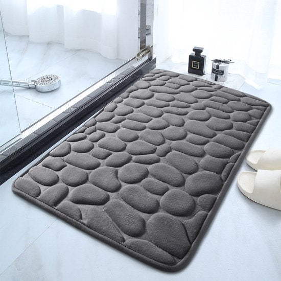 hoogwaardige badkamermat - Luxe Comfort en Veiligheid in één-Uitzonderlijke Waterabsorptie- 50*80cm-grijs