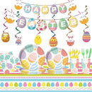 81-delige Kleurrijke Feestdecoratieset Pasen met Tafelkleed