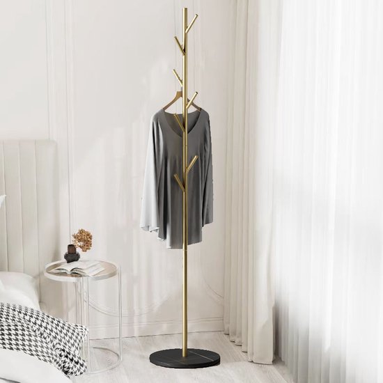 Vrijstaande Boomtak Kapstok met Geüpgrade Leistenen Voet - S