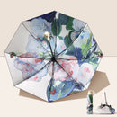 TDR-Opvouwbaar bloem paraplu - Zonbescherming Anti-Uv UPF50 + -Windproof- Stevig paraplu met diameter van 97 cm
