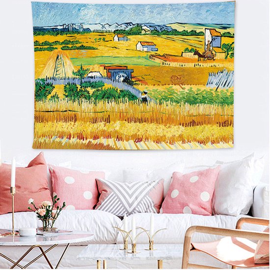 Vincent van Gogh De oogst wandposter - Stijlvolle en hoogwaardige wanddecoratie - Perfect voor elke kamer 150x130CM