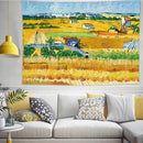 Vincent van Gogh De oogst wandposter - Stijlvolle en hoogwaardige wanddecoratie - Perfect voor elke kamer 150x130CM
