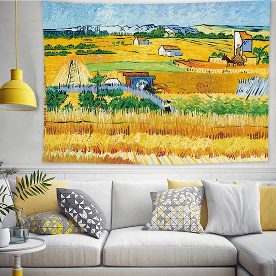 Vincent van Gogh De oogst wandposter - Stijlvolle en hoogwaardige wanddecoratie - Perfect voor elke kamer 150x130CM