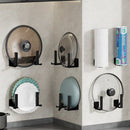 4x Multifunctionele Koolstofstalen Dekselhouder - Zwart