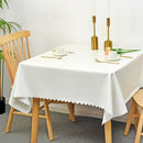 Waterdicht tafelkleed 140x140cm - Vlekbestendig - Melkwit