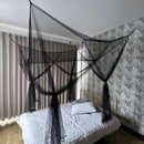 Vierkante klamboe 4 deuren zwart 210x240x190 cm