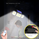 Solar Wandlamp met Bewegingssensor en Afstandsbediening - Op Zonne-energie - 226 LED's - Waterdicht - Tuinverlichting - 3 Verstelbare Lampen