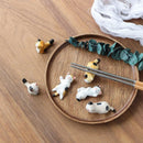 6x Keramische Kat Eetstokjeshouders – Vaatwasserbestendig – Schattige Chopstick Rests