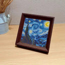 Van Gogh Sterrenhemel Diamond Painting 18x18cm – Inclusief Massief Houten Fotolijst – Volwassenen – Creatief DIY Kunstwerk