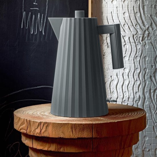 Alessi Plissé Waterkoker - 1,7L - Kunststof - Grijs