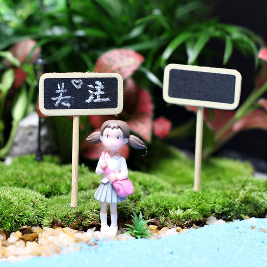 50 Stuks Krijtbord met Paaltje voor Tuin en Horeca - Zwart