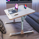 TDR-Inklapbaar en Verstelbaar Bedtafel-Laptoptafel-in hoogte verstelbaar minibureau-Schoottafel-Grijs