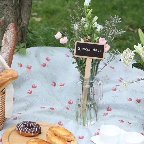 20 Stuks Houten Krijtbord Plantenlabels met Paaltjes