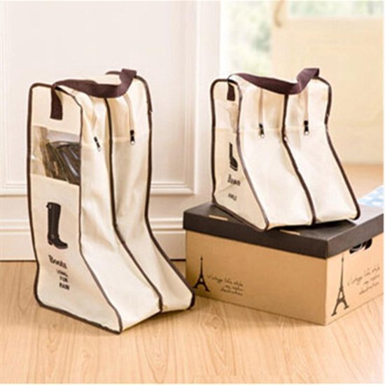 2 stuks Laarsjes opbergzak - Bescherming hoge dames laarzen - Boots Organizer - 29x24x47cm - Beige
