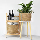 3-delige Grasvezel Plantmanden Set - Duurzaam en Stijlvol