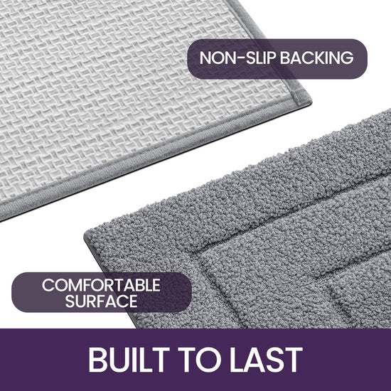 Absorberende Badkamer Vloermat – Verdikt, Anti-slip, Bruin – 40x60cm – Luxe Deurmat voor Badkamer & Toilet