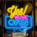 LED Neonbord “Yes! We Are Open” – USB – 34,5 x 30 cm