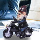 Tuinkabouter motorfiets dwerg - waterdicht tuindecoratie - grappige motorcadeaus - balkondecoratie