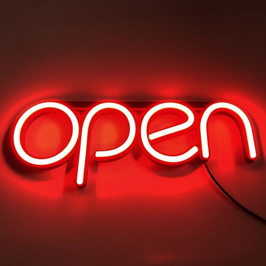 Neon verlichting-LED open bord-Licht reclamebord-hanglamp- rood