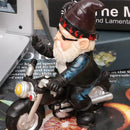 Grappige Tuinkabouter op Motor - 11x6.5x13CM