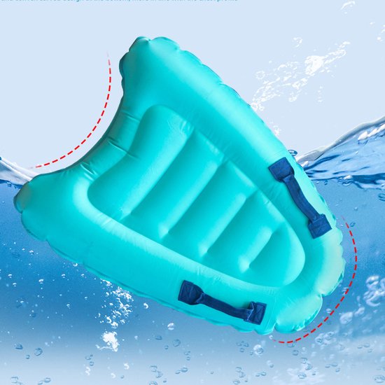 Opblaasbaar surfplank draagbaar bodyboard meerblauw 60x80