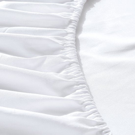 Matrashoes - Ademend & Antibacterieel - Waterdicht - Bescherm uw matras tegen vloeistoffen & allergieën 160x200x30 cm - Wit