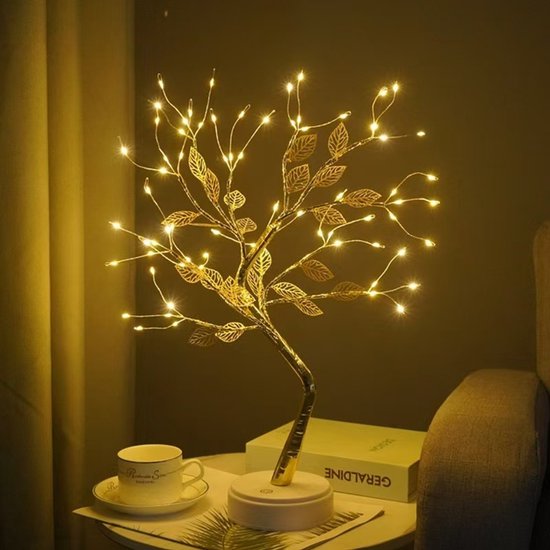 LED Firefly Boomlamp, 72 warmwitte lampjes, goud, batterij