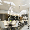 Elegante hanglamp in Fietsdesign. - fitting voor E27 - hoogwaardig ijzer - 62x36cm - vintage - wit