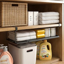 Uittrekbaar Metalen Opbergrek 38-70 cm - Zwart