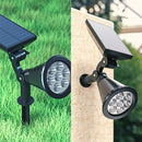 2x LED Solar Spot IP65 - Wand/Grondspies, Wit