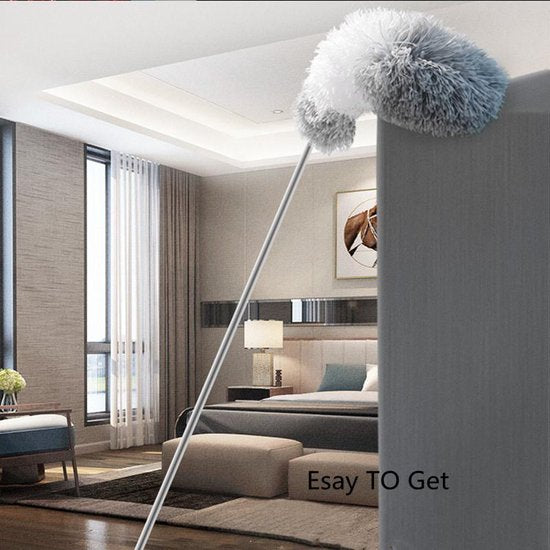 3-in-1 telescoopsteel met plumeau, lamellen- en chenillekop