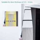 RVS Deurhanger met 6 haken - zwart