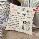 Sierkussensloop 45x45 cm - 'To my daughter' cadeau